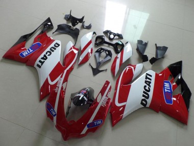 2011-2014 Ducati 1199 Motorcycle Fairings - White Red Tim UK