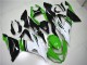 2013-2018 Kawasaki ZX6R Motorcycle Fairings - Green White Glossy Black UK
