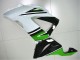 2013-2018 Kawasaki ZX6R Motorcycle Fairings - Green White Glossy Black UK