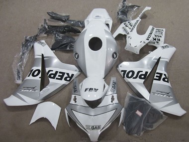 2008-2011 Honda CBR1000RR Motorcycle Fairing - White Silver Black Repsol UK