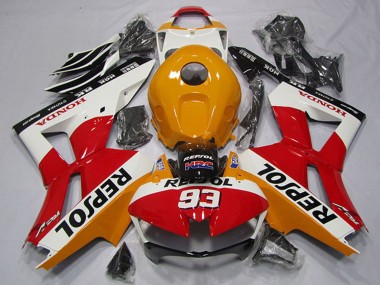 2013-2023 Honda CBR600RR Motorcycle Fairing - Orange White Red Glossy Black Repsol 93 UK