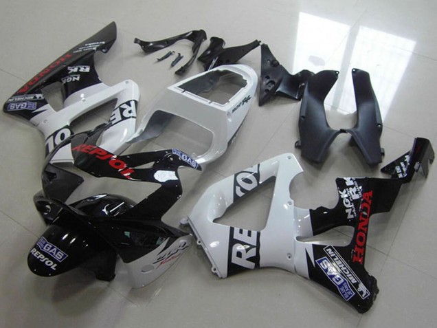 2000-2001 Honda CBR900RR 929 Motorcycle Fairings - White Glossy Black Red Repsol UK