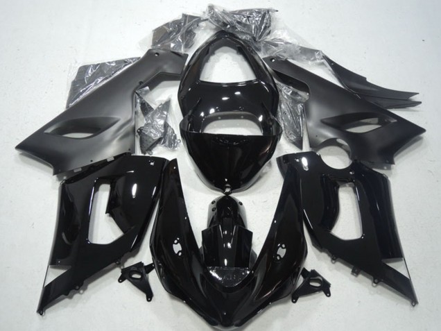 2005-2006 Kawasaki ZX6R Motorcycle Fairings - Glossy Black Matte Black UK