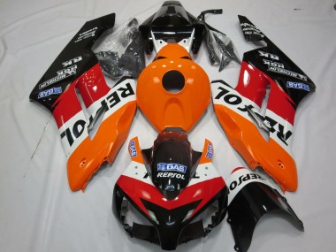 2004-2005 Honda CBR1000RR Motorcycle Fairings Kit - Orange White Red Glossy Black Repsol UK