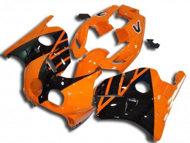 1990-1998 Honda CBR250RR Motorcycle Fairings - Orange Glossy Black UK