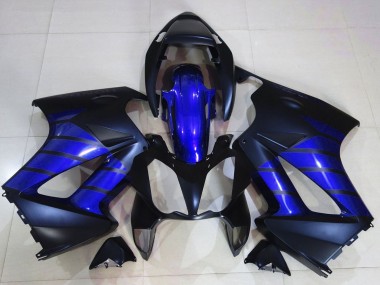 2002-2013 Honda VFR 800 Motorcycle Fairings - Glossy Blue Matte Blue Matte Black UK