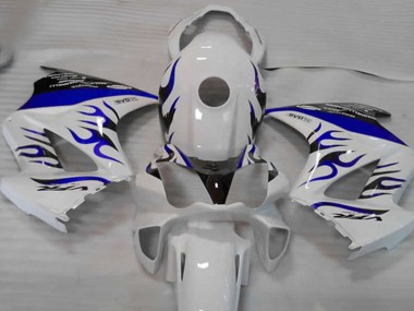 2002-2013 Honda VFR 800 Motorcycle Fairings - White Blue Flame UK