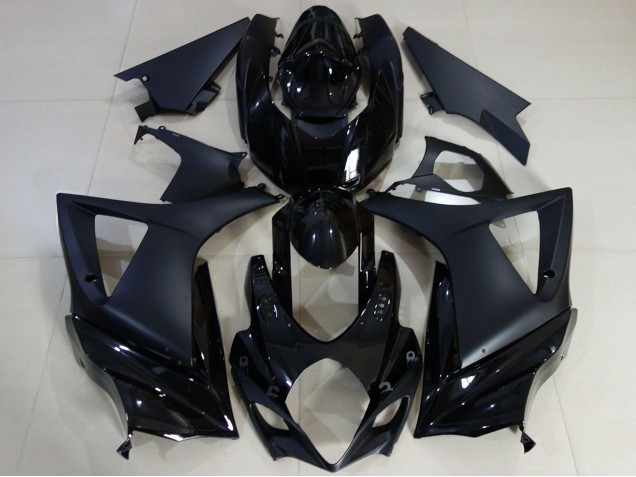 2007-2008 Suzuki GSXR 1000 Motorcycle Fairing - Glossy Black Matte Black UK