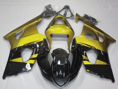 2003-2004 Suzuki GSXR 1000 Motorcycle Fairings - Yellow Glossy Black UK