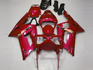 2003-2004 Kawasaki ZX6R Motorcycle Fairing - Red UK
