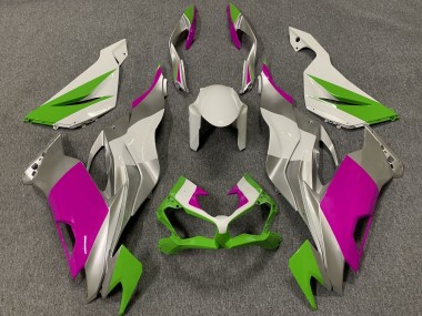 2019-2022 Kawasaki ZX6R Motorcycle Fairings - White Silver Green Pink UK