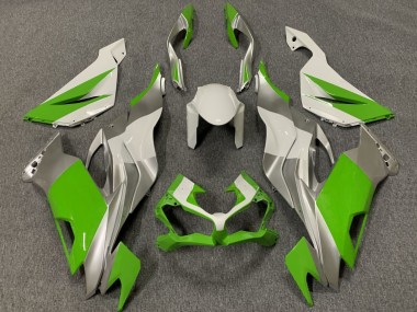 2019-2022 Kawasaki ZX6R Motorcycle Fairings - White Silver Green UK