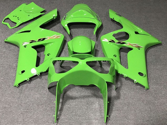 2003-2004 Kawasaki ZX6R Motorcycle Fairings - Light Green UK