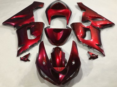 2005-2006 Kawasaki ZX6R Motorcycle Fairings - Metallic Red UK