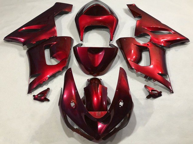 2005-2006 Kawasaki ZX6R Motorcycle Fairings - Metallic Red UK