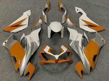 2019-2022 Kawasaki ZX6R Motorcycle Fairings - White Silver Orange UK