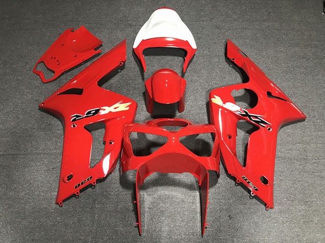 2003-2004 Kawasaki ZX6R Motorcycle Fairings - Red 636 UK