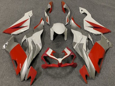 2019-2022 Kawasaki ZX6R Motorcycle Fairings - White Silver Red UK