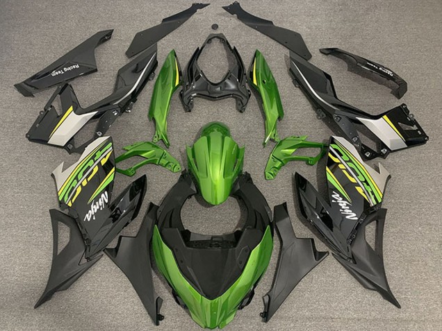 2018-2024 Kawasaki Ninja 400 Motorcycle Fairings - Green Black Gold OEM Style UK