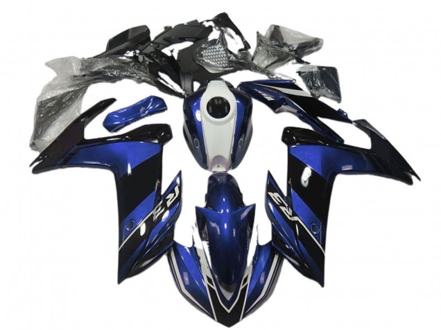 2015-2018 Yamaha R3 Motorcycle Fairings - Blue White Glossy Black UK