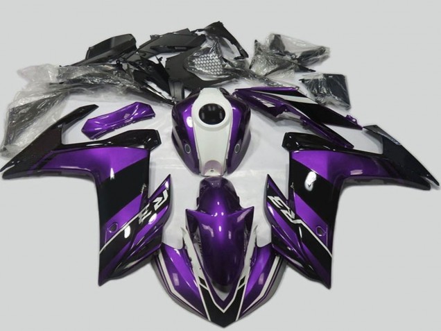 2015-2018 Yamaha R3 Motorcycle Fairing - Purple White Glossy Black UK