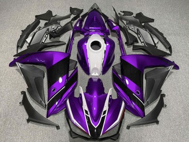 2015-2018 Yamaha R3 Motorcycle Fairings - Purple White Glossy Black UK