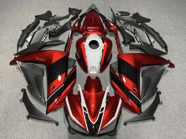 2015-2018 Yamaha R3 Motorcycle Fairings - Red White Glossy Black UK
