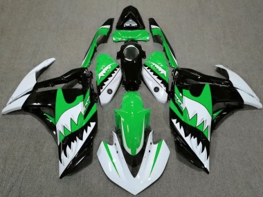 2015-2018 Yamaha R3 Motorcycle Fairings - White Green Black Shark UK