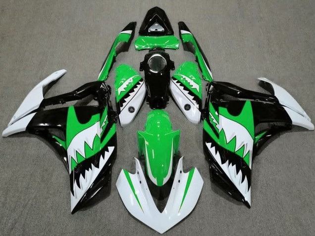2015-2018 Yamaha R3 Motorcycle Fairings - White Green Black Shark UK