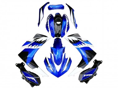 2015-2018 Yamaha R3 Motorcycle Fairings - Blue White Black Shark UK