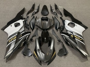 2017-2023 Yamaha R6 Motorcycle Fairings - White Grey Glossy Black Gold UK