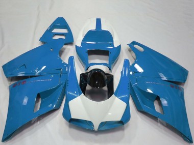 1993-2005 Ducati 916 Motorcycle Fairings - Light Blue Glossy Black UK
