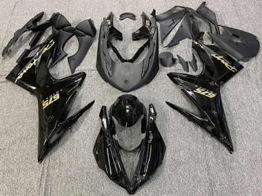 2013-2016 Triumph Daytona 675 Motorcycle Fairings - Glossy Black Gold Decals UK