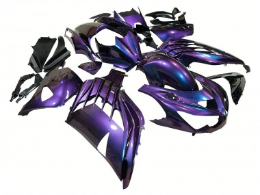 2012-2024 Kawasaki ZX14R ZZR1400 Motorcycle Fairings - Chameleon Blue Purple UK