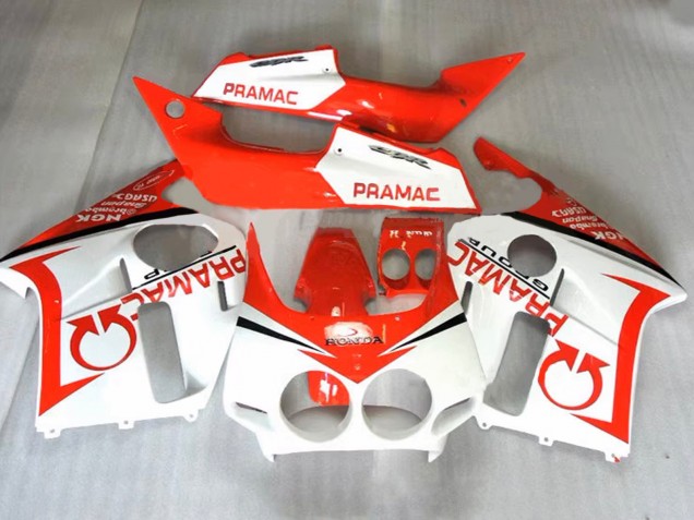 1987-1989 Honda CBR400RR NC23 Motorcycle Fairings - Orange White Pramac UK