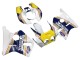 1987-1989 Honda CBR400RR NC23 Motorcycle Fairings - White Yellow Blue Rothmans UK