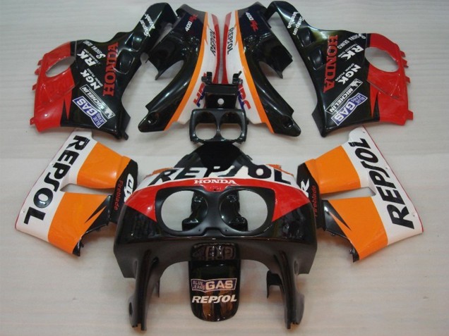 1990-1999 Honda CBR400RR NC29 Motorcycle Fairings - Orange White Red Glossy Black Repsol HRC UK