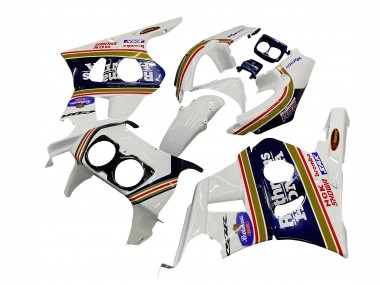 1990-1999 Honda CBR400RR NC29 Motorcycle Fairings - White Gold Red Dark Blue Rothmans UK