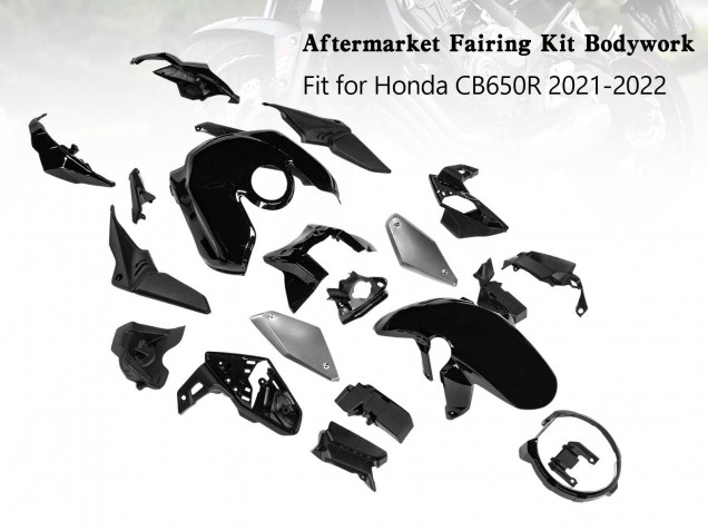 2019-2022 Honda CB650R Motorcycle Fairings - Glossy Black UK