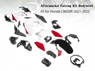 2019-2022 Honda CB650R Motorcycle Fairings - Black Red White UK