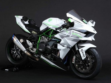 2015-2022 Kawasaki Ninja H2 Motorcycle Fairings - White Silver Green UK