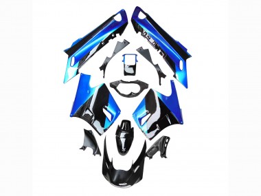 1990-1992 Kawasaki ZZR1100 Motorcycle Fairing - Blue Glossy Black UK