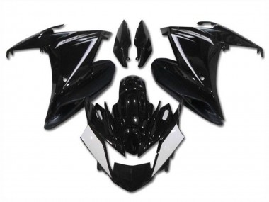 2009-2015 Yamaha FZ6R Motorcycle Fairings - Glossy Black White UK