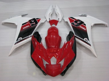2009-2015 Yamaha FZ6R Motorcycle Fairings - Red White Black 6 UK