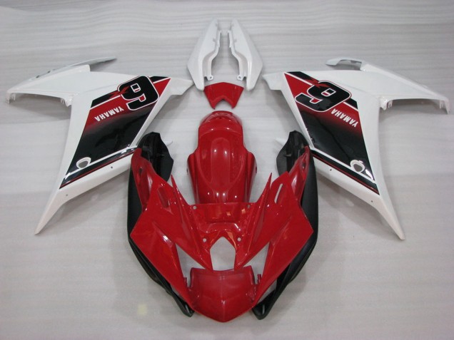 2009-2015 Yamaha FZ6R Motorcycle Fairings - Red White Black 6 UK