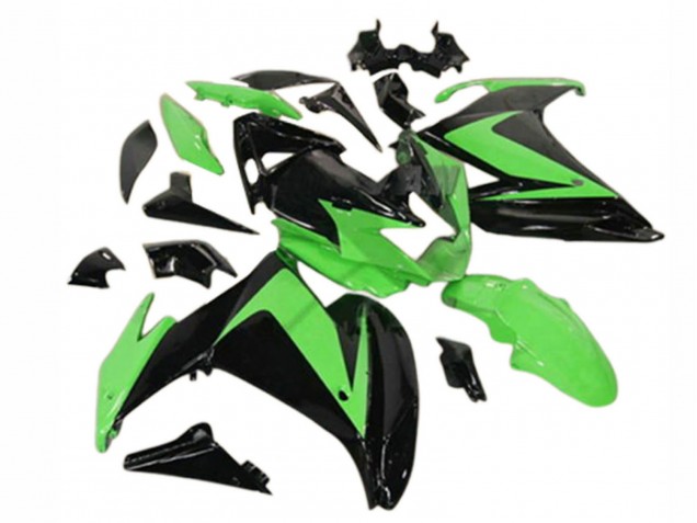 2009-2015 Yamaha FZ6R Motorcycle Fairings - Glossy Black Green UK