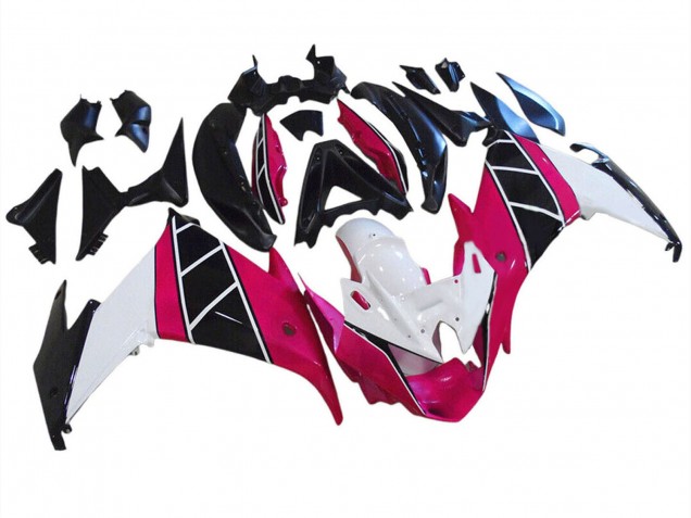 2009-2015 Yamaha FZ6R Motorcycle Fairings - Raspberry White Black UK