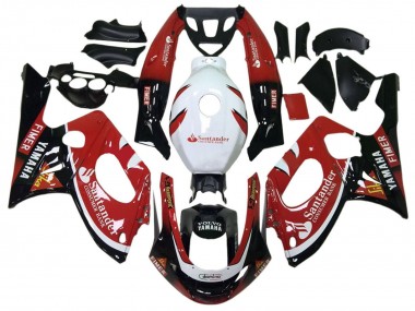 1996-2007 Yamaha YZF600R Thundercat Motorcycle Fairings - Glossy Black Red White Volvo Fimer Santander UK
