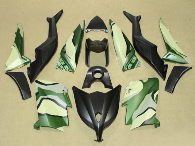 2012-2014 Yamaha TMAX530 Motorcycle Fairings - Matte Black Green Light Yellow UK
