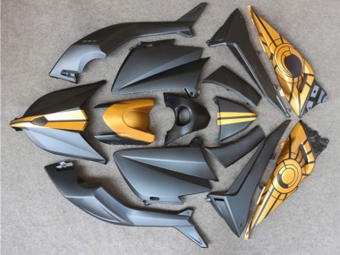 2012-2014 Yamaha TMAX530 Motorcycle Fairings - Matte Black Gold UK